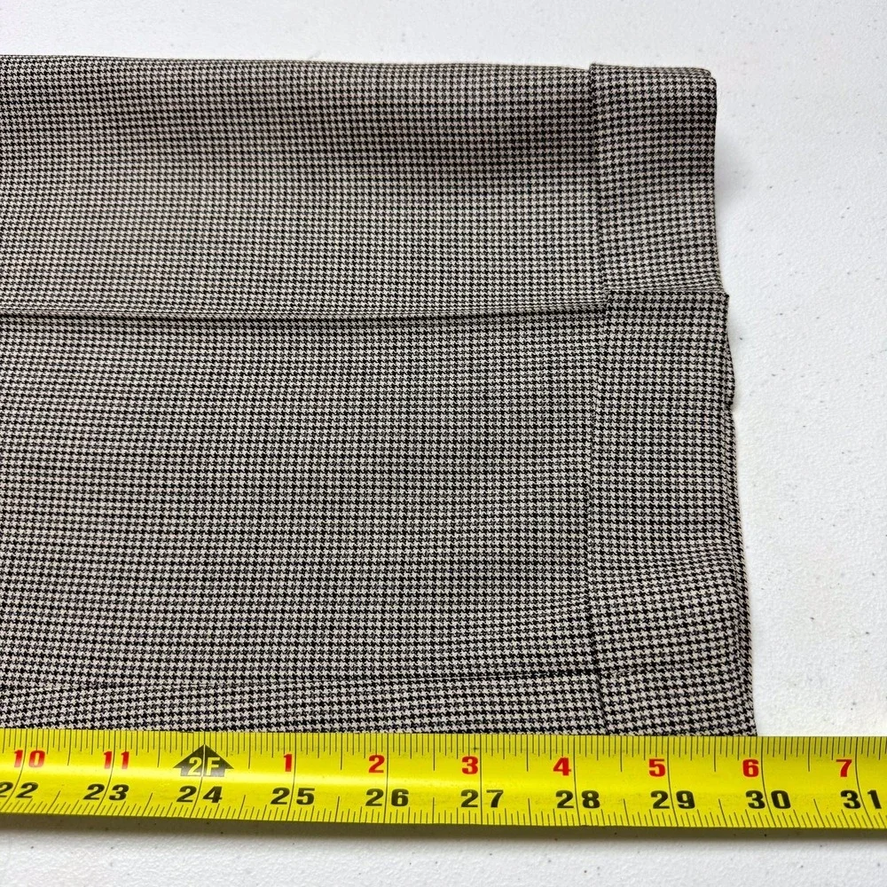 Lauren Ralph Lauren‎ Dress Pants Mens 40x30 Brown Check Wool Pleated Cuffed Work